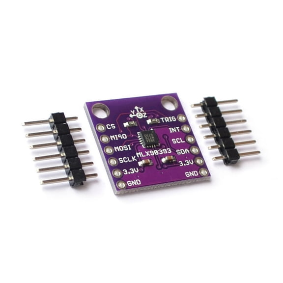 I2C SPI Compatible Hall Effect Sensorings Module with Digital Output and 0.5 Angled Detection for Robotics