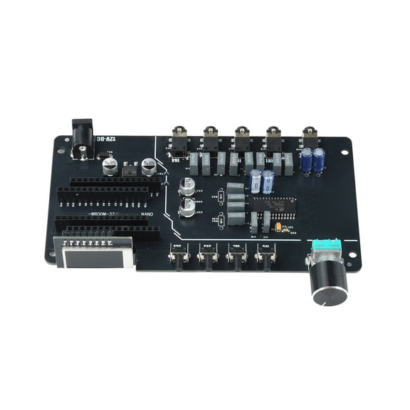 I2C Tone Control Module, Digital Stereo Source Board With 4 Inputs, Knob Access, Setting Memory for Builder Amplifier Projects