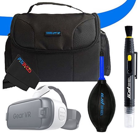 I3ePro Advanced Accessory Kit for Galaxy Gear VR. Includes Large Galaxy Gear VR Carry Case + I3ePro Professional Dust Blower + I3ePro 2-in-1 Cleaning Pen + Pixibytes Microfiber VR Cleaning Cloth