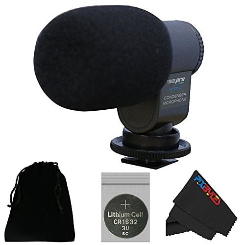 I3ePro BP-CMIC1 X-Series Mini Shotgun Condenser Microphone for Canon Rebel XT Digital SLR Camera (Grey)