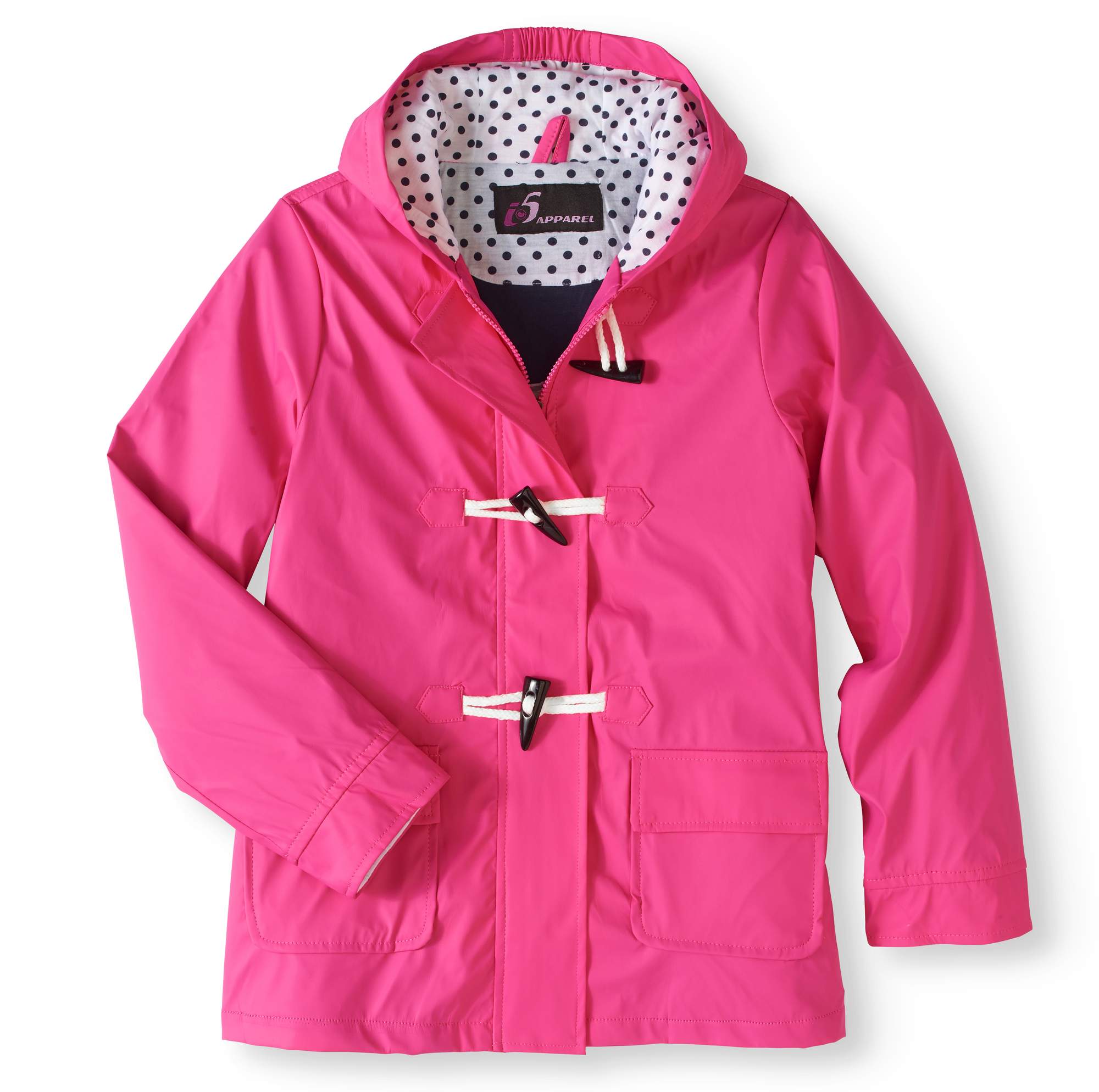 I5 Apparel Kid's Hooded Waxie Toggle Rain Slicker Jacket - image 1 of 4