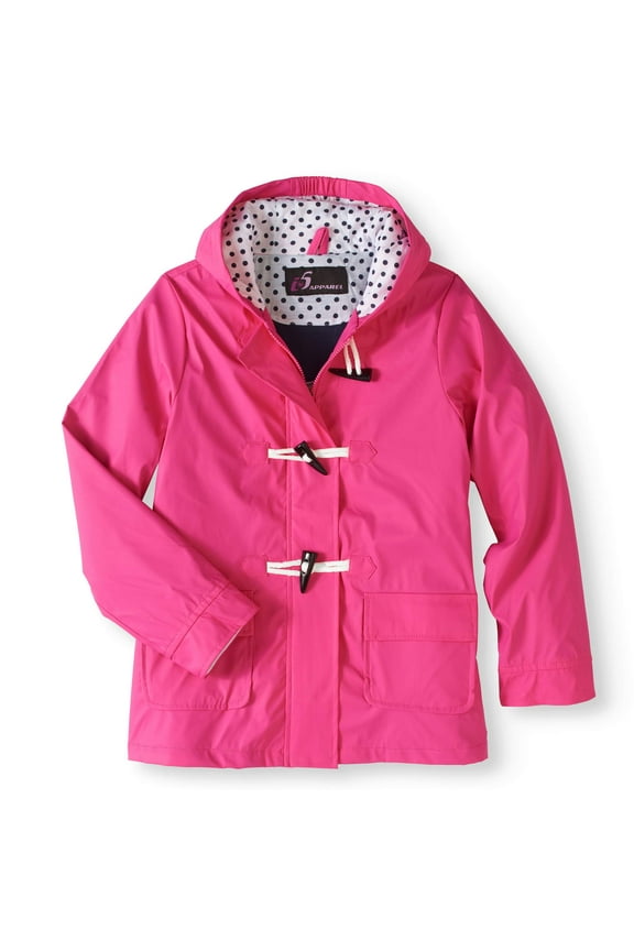 Kid's Hooded Waxie Toggle Rain Slicker Jacket