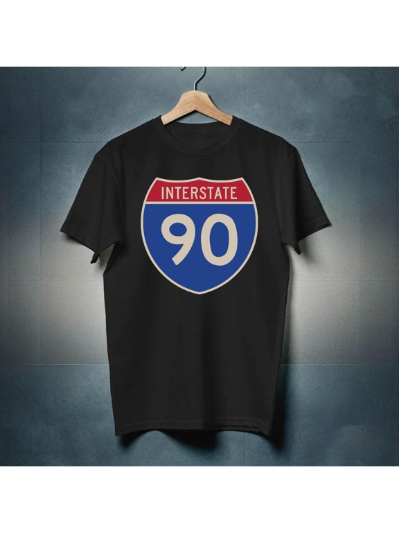I90 Shirt Interstate 90 T Shirt I-90 Highway Tee NEW - INSTOCK!-TH30808