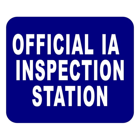 IA OFFICIAL INSPECTION STATION Aluminum Composite Sign, 8.5"x10"