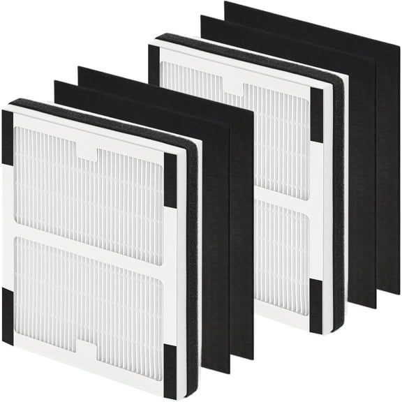 IAF-H-100B Replacement Filters, Compatible with IAF-H-100B, AC-2125, AC-2126, IAP-10-125, IAPC-40-140, IAP-10-150, IAP-10-050 Air Purifiers, 2 HEPA + 4 Carbon Pre-filter