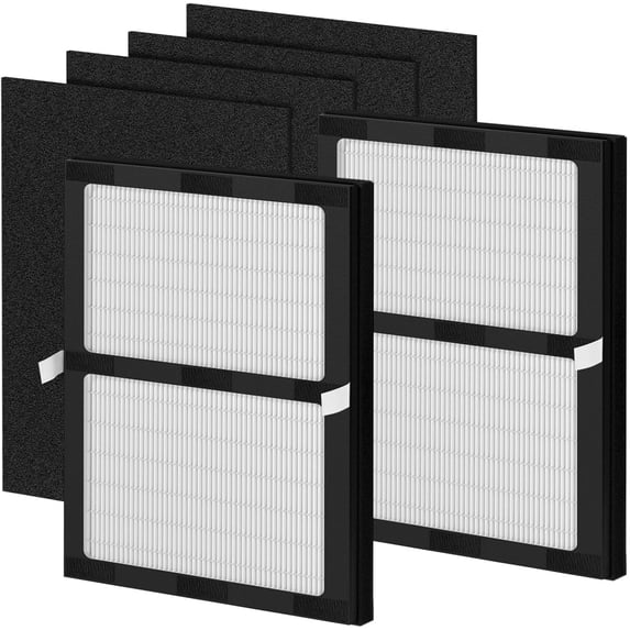 IAF-H-100D Replacement Filters, Compatible with IAF-H-100D, Filtrete FAP-C01-D, IAP-10-175, IAPC-40-160 Air Purifiers (2 HEPA + 4 Carbon Pre-filter)