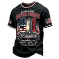 thumbnail image 1 of IAJDKMEK 9/11 25th Anniversary T-Shirt - Men's Casual Short Sleeve Round Neck Graphic 911 Tee for Daily Wear and Remembrance,Red M, 1 of 4