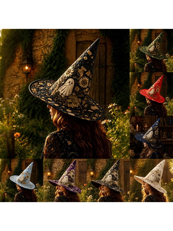 Halloween Costumes, Tall Witch Hat for Adults, Pointed Wizard Hat for Party, Themed Events and Dress-Up
