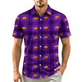 thumbnail image 1 of IAJDKMEK Halloween Men's Polo Short Sleeve Shirt - Lightweight Button-Down Knit Shirt, Breathable Summer Shirt for Summer Daily, Golf Shirt & Costume Events,Purple L, 1 of 7