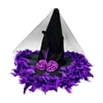 thumbnail image 1 of IAJDKMEK Halloween Witch Hat with Feather – Decoration Costume Party Wizard Hat for Women Halloween Costumes Dress Up, 1 of 8