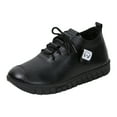 thumbnail image 1 of IAJDKMEK Lace-Up Board Shoes for Women - Spring Tie Thick Sole Slip On Shoes Women Casual Soft Leather Walking Shoes Women Easy Street Daily,Black 140, 1 of 5