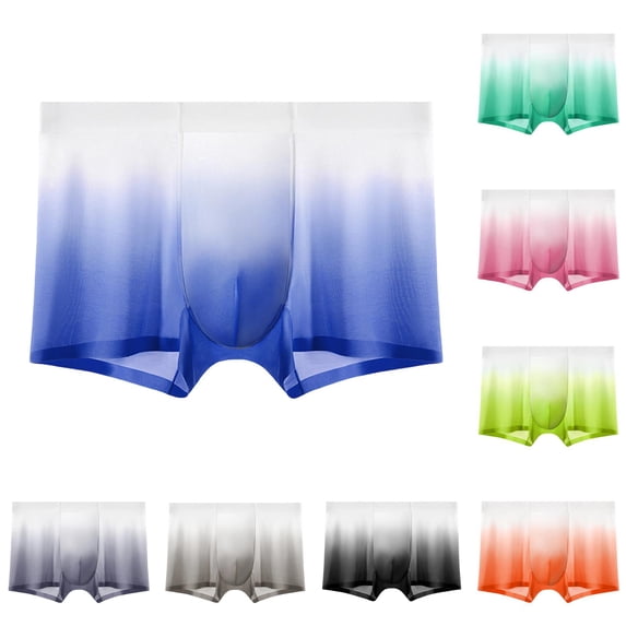 IAJDKMEK Men's Boxer Briefs - Gradient Cool-Feel Underwear for Men, Ultra-Thin Breathable Mens Underwear, Stylish Boxer Briefs for Fashion,Pink XL
