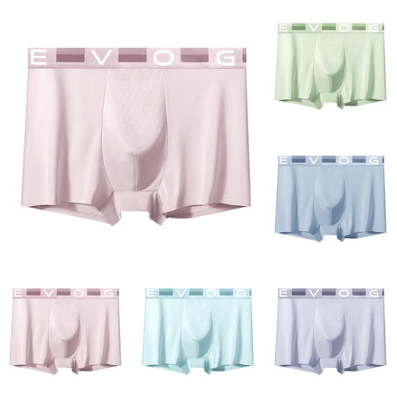 IAJDKMEK Men's Boxer Briefs - Mid-Rise Breathable Underwear for Men, Skin-Friendly Thin Fabric Mens Underwear, Soft Boxer Briefs for Daily Wear,Green L