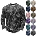 thumbnail image 1 of IAJDKMEK Men's Camouflage Long Sleeve Shirt - Waffle Knit Crew Neck, Camo Print Shirt for Men, Durable Everyday Shirts for Outdoor and Work,Light pink S, 1 of 6