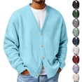 thumbnail image 1 of IAJDKMEK Men's Casual Loose Fit Cardigan - Long Sleeve Open Front Sweatshirt for Men, Comfortable Top with Simple Style, Daily Wear Sweatshirt, 1 of 7