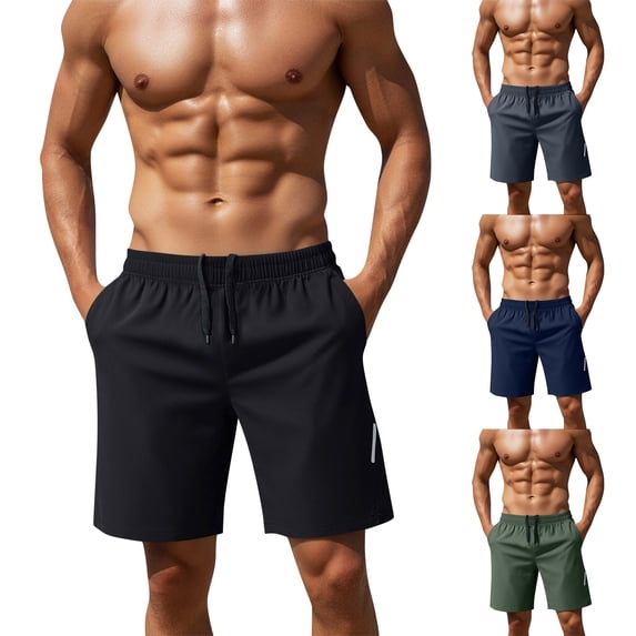 IAJDKMEK Men's Fitness Sports Beach Shorts - Great for Gym Shorts, Running Shorts, Casual Shorts, and Swimming Shorts for Daily Wear,Dark Blue 2XL