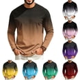 thumbnail image 1 of IAJDKMEK Men's Raglan Long Sleeve Shirt - Round Neck Casual Tee, Soft Everyday Shirt for Men, Great Work Shirts and Weekend Wear,Blue L, 1 of 7