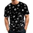 thumbnail image 1 of IAJDKMEK Men's Summer Graphic T-Shirt - Halloween Print Crewneck Tee for Men, Lightweight Breathable, Funny Casual Shirts for Daily & Costume Party,Black L, 1 of 7