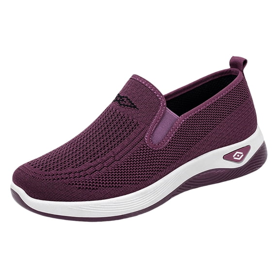 IAJDKMEK Mesh Hollow Walking Shoes Women - Breathable Casual Shoes for Women Soft Sole Lightweight Sneakers for Women Outdoor Daily Activity,Vermilion 130