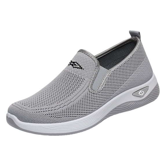 IAJDKMEK Mesh Hollow Walking Shoes Women - Breathable Casual Shoes for Women Soft Sole Lightweight Sneakers for Women Outdoor Daily Activity,Gray 130