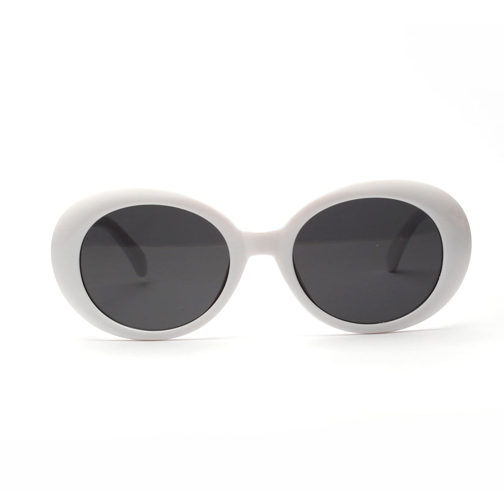 IAJDKMEK Sunglasses for Men Women Retro - Vintage Round Frame with UV Protection, Classic Shades for Daily Wear, Driving and Outdoor Leisure,White