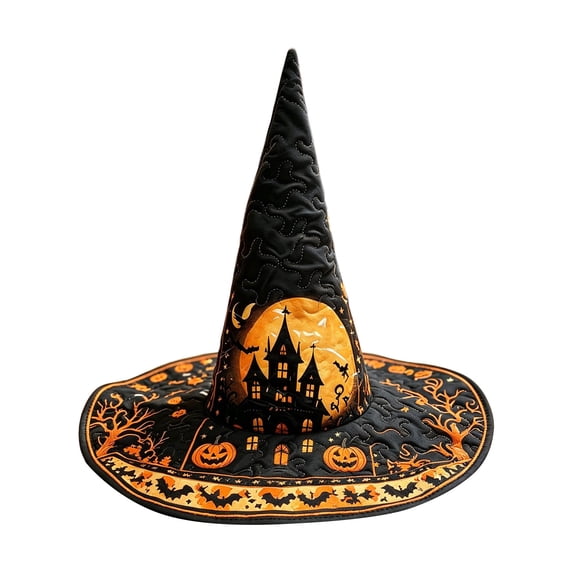 IAJDKMEK Tall Witch Hat for Halloween Costumes, Wizard Hat for Adults, Pointed Witch Hat Party Accessory
