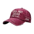 thumbnail image 1 of IAJDKMEK Unisex Sun Hat Dad Hat - Embroidered Commemorative Design, Distressed Finish, Adjustable, Breathable, Lightweight, Perfect for Beach, Travel and Daily Fun,Wine, 1 of 5