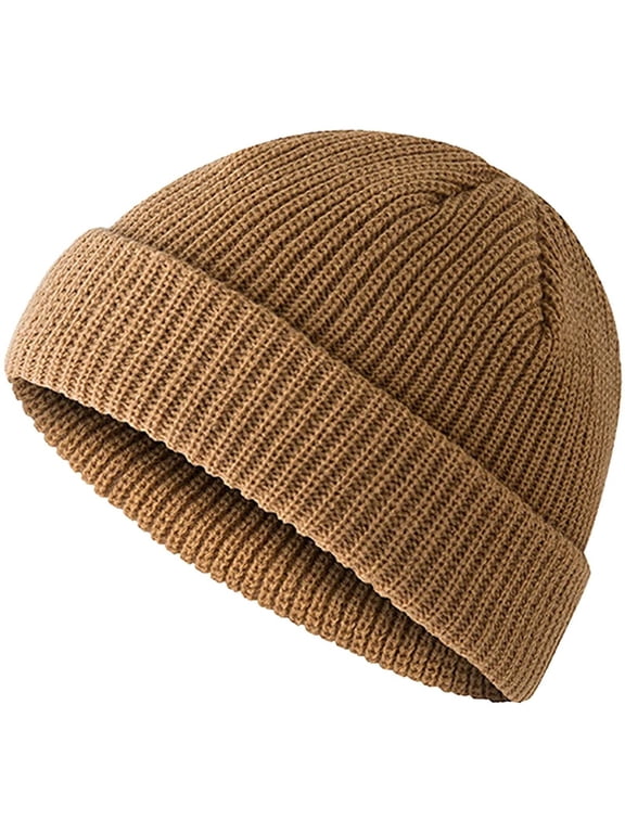 Winter Solid Color Wool Hip-hop – Knitted Beanie Pullover Melon Rind Hat Cold Weather Skull Cap Men Women