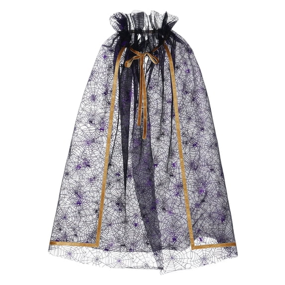 IAJDKMEK Women Halloween Costume Spider Web Cloak for Cosplay Party Role Play