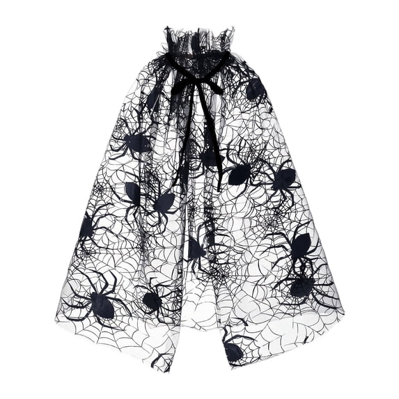 IAJDKMEK Women Halloween Costume Spider Web Cloak for Cosplay Party Role Play