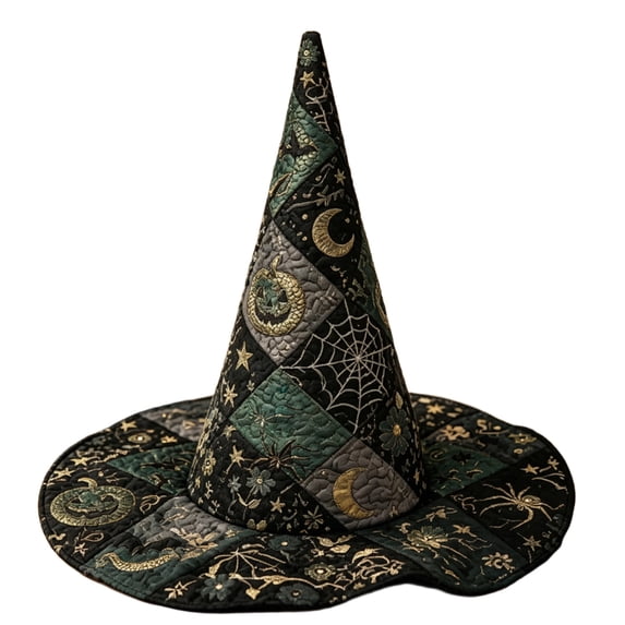 IAJDKMEK Women's Tall Witch Hat for Halloween Costumes, Wizard Hat for Adults, Pointed Witch Hat Party Costume