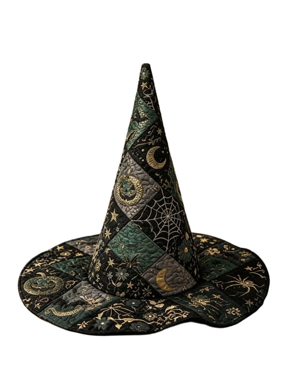 Women's Tall Witch Hat for Halloween Costumes, Wizard Hat for Adults, Pointed Witch Hat Party Costume