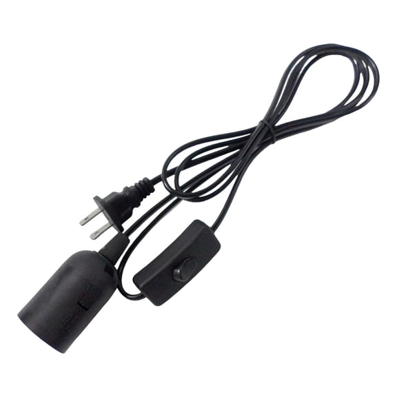 IAJFHAFS 6ft Hanging Pendant Light Cord with E27 Socket On/Off Switch 1.8m Adjustable Lamp Cable for Table Lamps US Standard Plug No Bulb Included