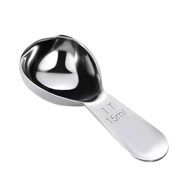 IAJFHAFS Coffee Scoop for Ground Coffee 1 Tablespoon Measuring Spoon, Small 18/8 Stainless Steel Exact Measuring Spoon for Tea Sugar Flour Metal Coffee Scooper for Canisterss/Jars (15ml/30ml,1 Pc)