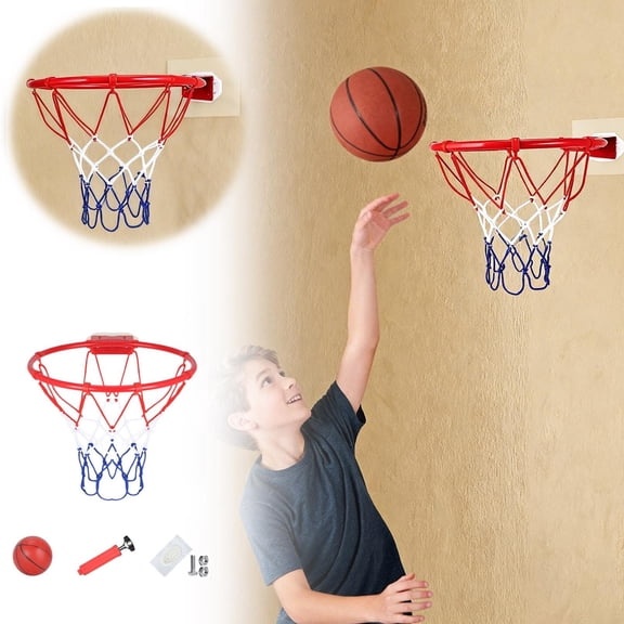IAJFHAFS Durable Wall Mounted 25cm Basketball Rim (Indoor/Outdoor)