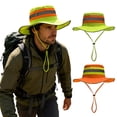 thumbnail image 1 of IAJFHAFS High Visibility Reflective Safety Sun Hat, Breathable Neon Mesh Bucket Boonie Hat Wide Brim Outdoor Fishing Cap for Men Women, 1 of 4