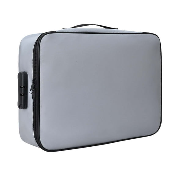 IAJFHAFS Home Decor Fireproof Document Box, Waterproof File Organiser, Portable Home Fire Lockable Fire Safe Document Box, Collapsible Travel Storage Boxes File Storage With Inserts Bags And Zipper