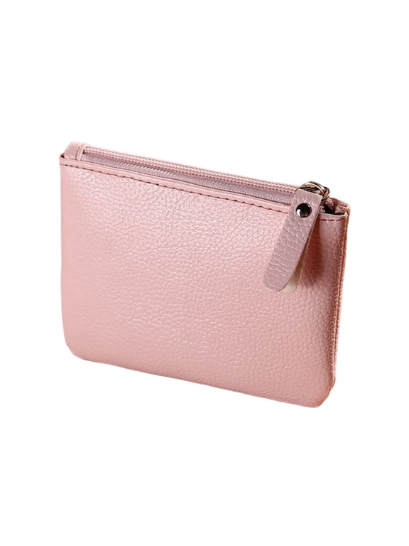 Leather Coin Purse Pouch Change Purse With Zipper For Men Women