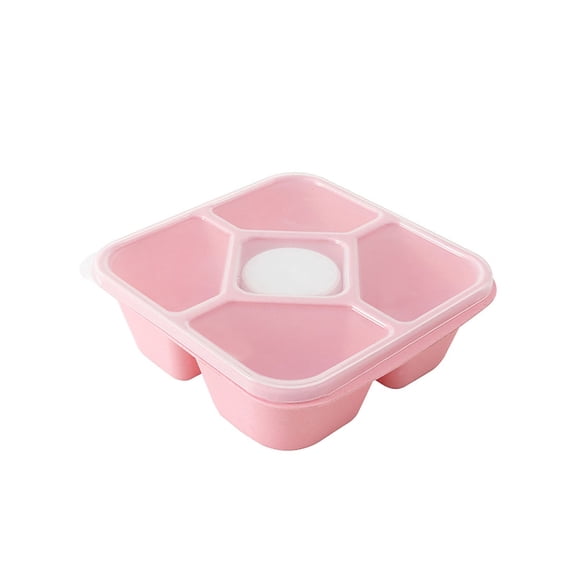 IAJFHAFS Snack Containers, Reusable 4 Compartment Divided Food Storage Containers, Divided Lunchable Container For School, Work And Travel