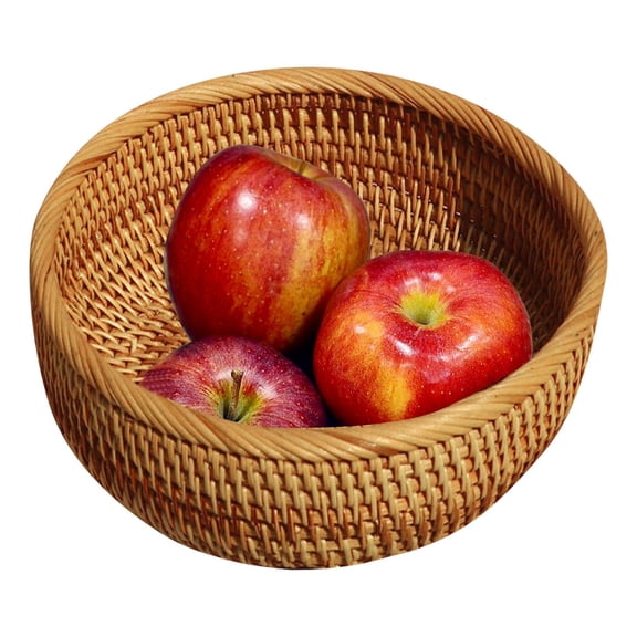 IAJFHAFS Woven Bread Basket, Handmade Rattan Bread Basket with Lid, Food-Safe, Decorative Storage Basket for Bread, Pastries, Fruits & Kitchen Counter