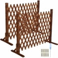 thumbnail image 1 of IAJXWI 2 Pack 27.5" x 63" Extendable Instant Wood Fence, Pet Gate Retractable Fences Barrier Section Partition for Home Garden Indoor Outdoor Yard, Dog Gate, 1 of 13