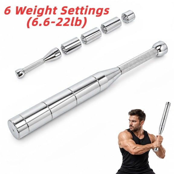 IAJXWI 22lb Adjustable Macebell Clubbell, Steel Weighted Club for Muscle Building Shoulder, Grips & Forearms Workout