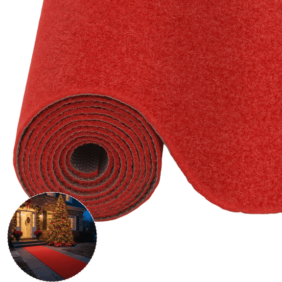IAJXWI Red Carpet Runner for Party, 3.3' x 10' Non-Slip Long Red Runner Rug, Reusable Aisle Runner for Wedding Ceremony, Event