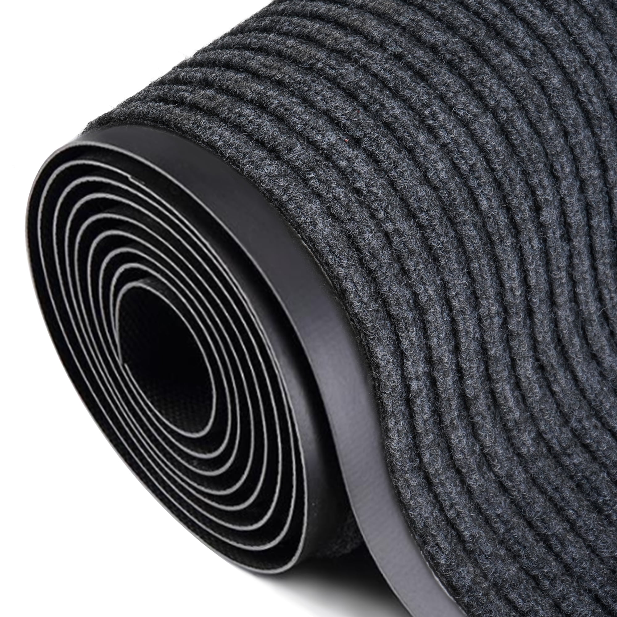 IAJXWI 3 x 10 ft. Striped Brush Step Entrance Mat, Commercial Grade