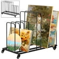 thumbnail image 1 of IAJXWI Large Art Canvas Storage Rack 33.5 x 17.3 x 27in, Adjustable Art Drying Painting Rack with Wheels, for Canvas Posters Prints Panels, Metal, 1 of 12