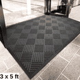 thumbnail image 1 of IAJXWI Entrance Mat, Non-Slip Large Doormat Entry Rug, Indoor Outdoor Floor Mat, Gray, 3 x 5ft, 1 of 9