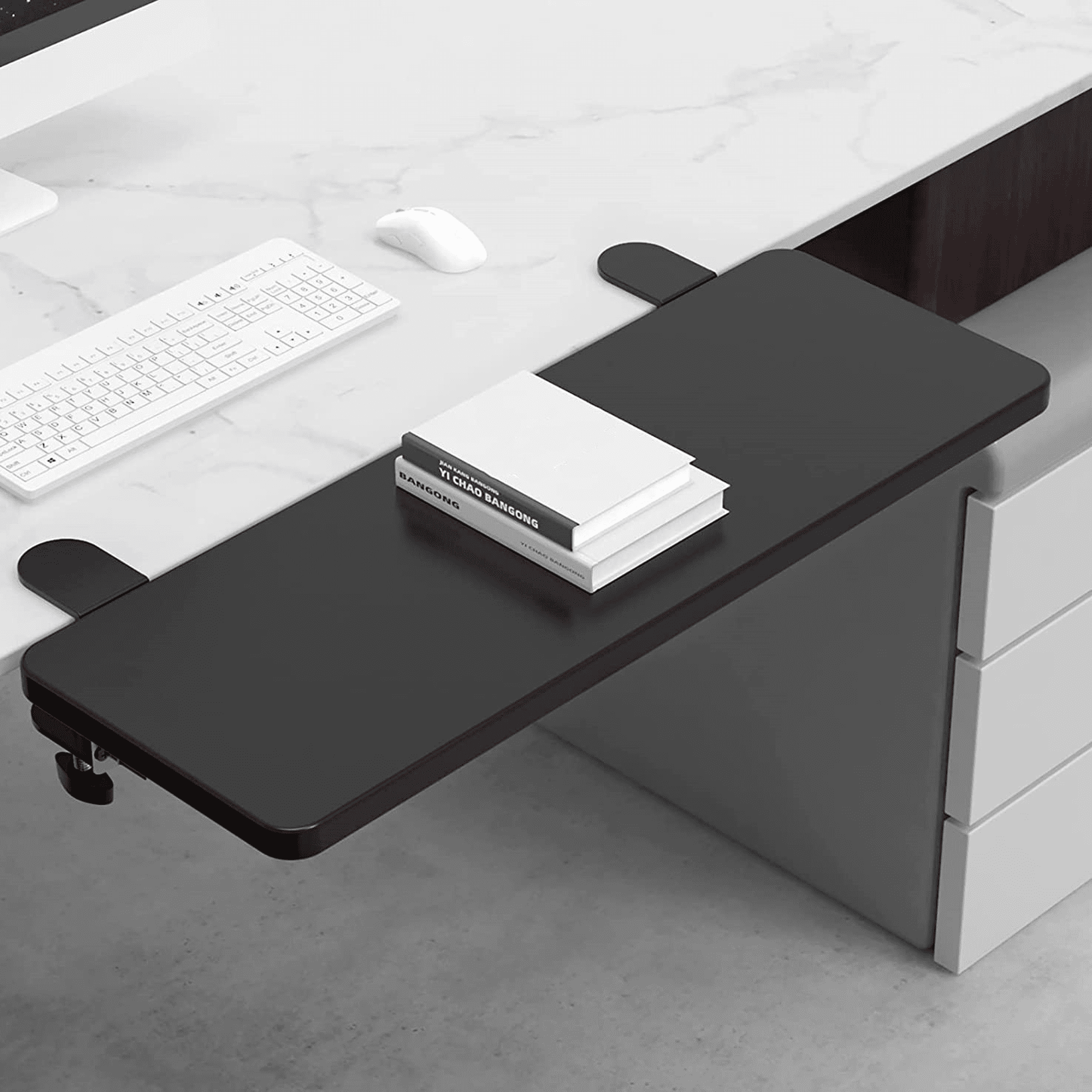 IAJXWI Foldable Keyboard Tray Under Desk, Ergonomic Computer Keyboard and Mouse Tray for Home