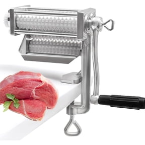 IAJXWI Meat Tenderizer Tool Manual Machine Heavy Duty Rolling Clamp-on Meat Cuber Tenderizer Kitchen Tool for Beef and Chicken