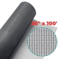 thumbnail image 1 of IAJXWI 36" x 100' Window Mesh Screen Roll, Heavy-Duty Screen Roll, Replacement Door Patio Screen with Cat Dog Proof Metal Porch Screen, Gray, 1 of 9