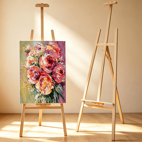 IAJXWI Adjustable Wooden A-Frame Easel, 69-Inch Height Solid Pine Display Stand for Painting, Art Show, Wedding Signs, and Classroom Use